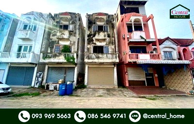 อาคารพาณิชย์ เขตหนองจอก : อาคารพาณิชย์เธียรทอง 2 สำหรับรีโนเวท ราคาต่ำประเมิน ห่างถนนเพียง 50 เมตร ถูกที่สุด