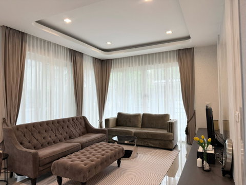 Luxury detached house for sale, Laddarom Bangna Km.7, large size, ready to move in, near Mega Bangna.