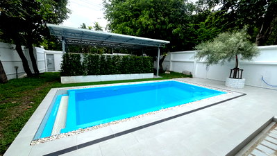 เช่าบ้านเดี่ยว ไบเทค บางนา : ปล่อยเช่า Pool Villa ใกล้ BTS อ่อนนุช เดินเพียง 800 เมตร บ้านเดี่ยว 4 ห้องนอน พร้อมเข้าอยู่