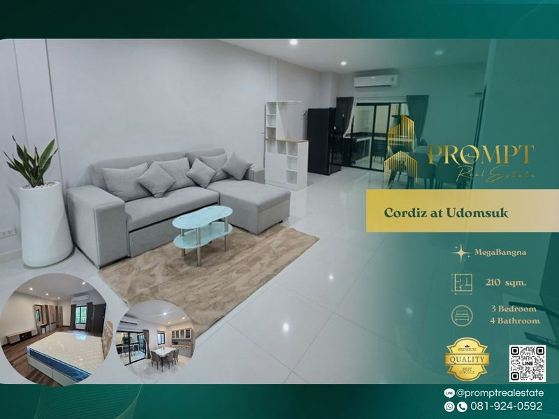 Houses for rent : CD03796 - Cordiz at Udomsuk :  BTS UdomSuk 