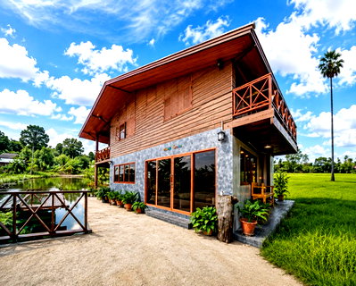 บ้านเดี่ยวให้เช่า : วัดนักบุญยอแซฟ 4นอน4น้ำ ที่ดิน 1ไร่กว่าโคราช บ้านหัน 7-11 ให้เช่าบ้าน รีสอร์ท สไตล์คาเฟ่  โรงเรียนสีคิ้ว นครราชสิมา 300 ตรม.