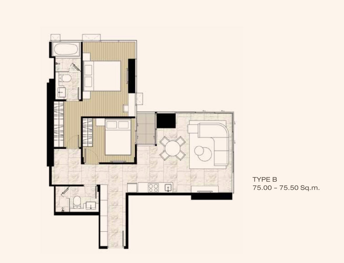 รูป Ashton Silom 2ห้องนอน แต่งครบ ใจกลางสีลม ราคาโครงการ  - รูปที่ 2/2
