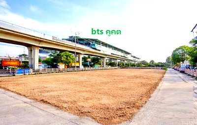 Land for rent Rangsit-Nakhon Nayok 4 : BTS Khu Khot 500 m. Land filled in for rent, near Khlong Song, suitable for investment, warehouse, logistics, size 5 rai, Lam Luk Ka 21-27