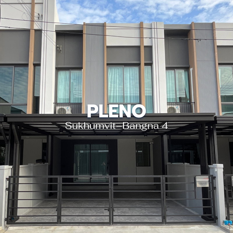 ทาวน์โฮมให้เช่า : 🔥ดีลดีที่สุดในโครงการ🔥🏡 ให้เช่าทาวน์โฮม Pleno Sukhumvit–Bangna 4 ใกล้ Mega Bangna บางนา–ตราด 🌟 Line : @steadfastre