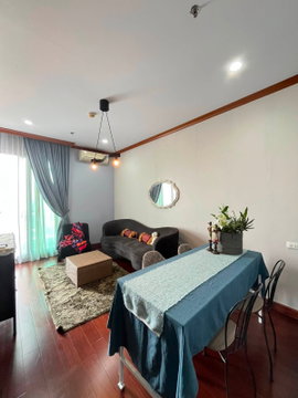 RS7310 For Rent: Supalai Premier Asoke Penthouse, unobstructed city view, near MRT Phetchaburi, with private parking.