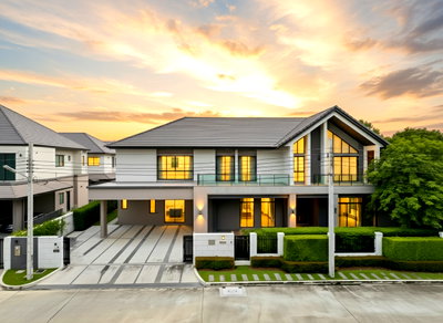 Houses for sale Bangkok : [Dumping price] Luxury corner single house at Bangkok Boulevard Signature Sathorn–Ratchaphruek, 120 sq.w, located in a prime area near BTS&MRT