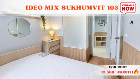 Best Value🔥For Rent📍Ideo Mix Sukhumvit 103 (Line: @rent2022) | Prime Sukhumvit Location ✨ Ready to move in! 🔖 A07793