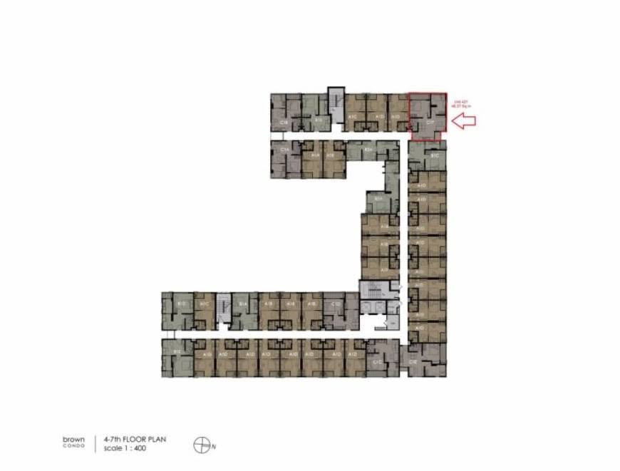 รูป 🌟 ห้องมุม 2 ห้องนอน พื้นที่ใหญ่ 50 ตร.ม. อยู่สบายเหมือนบ้าน! 🏡🔥 ให้เช่า Brown Condo รัชดา 32💖  - รูปที่ 7/7