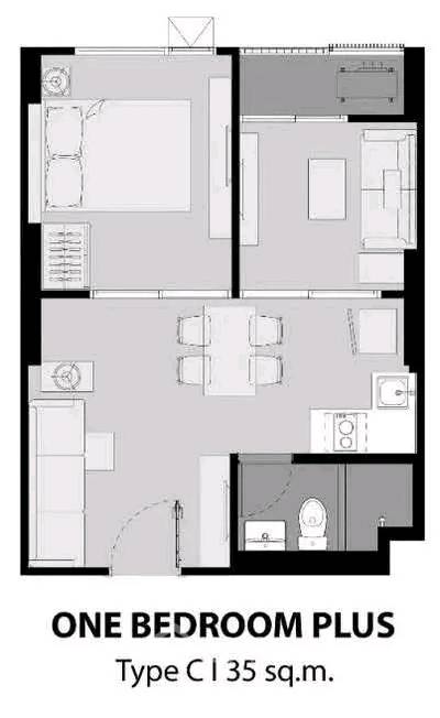 รูป ขายคอนโด 1 ห้องนอน Aspire Sukhumvit 48 ใกล้ BTS พระโขนง (ID 3169297) - รูปที่ 6/8