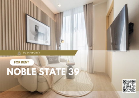 For rent ✨ NOBLE STATE 39 ✨ near BTS Phrom Phong, complete with furniture and electrical appliances.