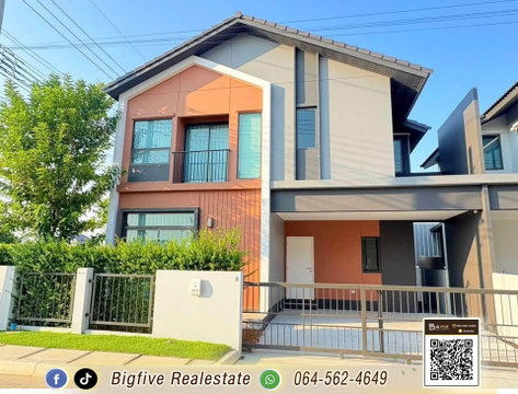 A69-080 House for rent, Anasiri Chaiyapruek-Wongwaen 2, twin house, corner unit, single-house style, beautiful and fully furnished