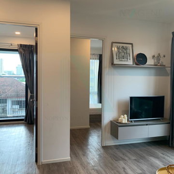 🚩 For rent condo BROWN CONDO RATCHADA 32 Building 1, Floor 4,2 bed room, Room size 47.00 sqm