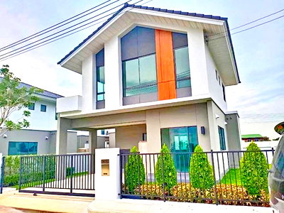 บ้านเดี่ยวให้เช่า : ทำเลราชพฤกษ์-ปทุมธานี  บ้านเดี่ยว 2 ชั้น 3 นอน 2 น้ำ พื้นที่ใช้สอย 130 ตร.ม.ใกล้วัดหนองปรง 650 ม.พร้อมเฟอร์ฯเหมาะทำโฮมออฟฟิศ หรือพักอาศัย