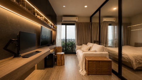 ✨Chapter One Flow Bangpo | คอนโดริมแม่น้ำ | ห้องมุม ชั้น 21 วิวเมือง | 33.2 ตร.ม. แต่งครบ พร้อมอยู่