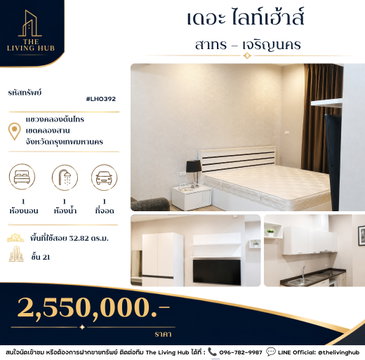 🔥 คอนโดชั้นสูง วิวเมือง ทำเลสาทร–เจริญนคร เพียง 2.55 ล้านบาท! 🔥