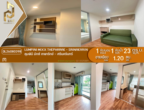 DL26080398 Condo for sale, Lumpini Mixx Thepharak - Srinakarin near -, ready to move in, call urgently 0614453194 LineID @952jdxxk