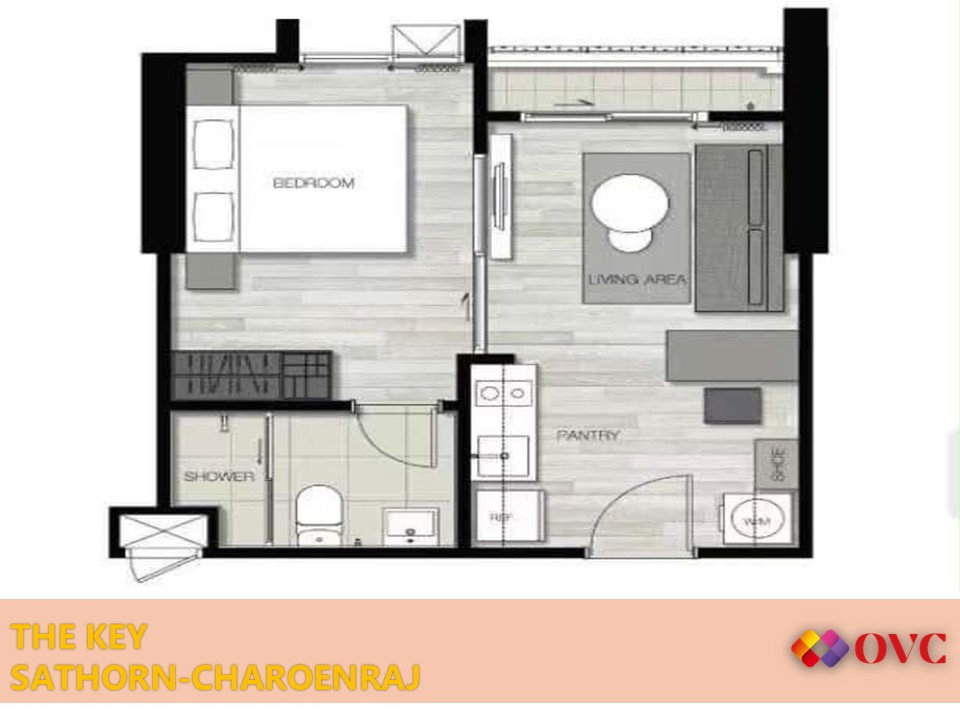 รูป พร้อมขาย! @The Key Sathorn-Charoenraj - รูปที่ 6/6