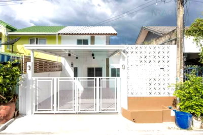 Houses for sale Makro Bangbuathong : 📌 For Sell Twin house RATTANATHIBET VILLAGE 2-story 4 bedroom 2 bathroom