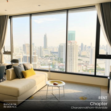 เช่าคอนโด 🌃 Chapter Charoennakhorn-Riverside 2นอน 68ตร.ม. 50k 🌊 ยูนิตกว้าง วิวแม่น้ำสวยจากชั้นสูง