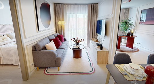 THE BASE Srichan Khon Kaen | 2 Bedrooms + Multipurpose Room | Spacious 62 Sq.m. | Fully Furnished & Ready to Move In