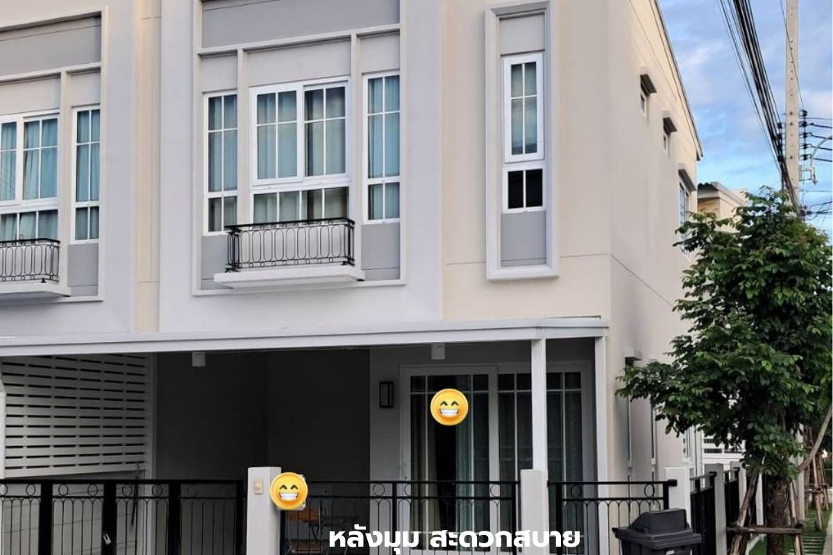 รูป 🏡 บ้านเช่าหลังมุม ใหม่ ใหญ่ สวย ใกล้ MRT หลักสอง เข้าสาทรง่าย | M Life บางแค–สาทร - รูปที่ 2/22