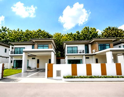 เช่าบ้านแฝด ชลบุรี : House for Rent Huay Yai • Tropical Village 2 • 8 Bedrooms with Private Pool (HPT012)
