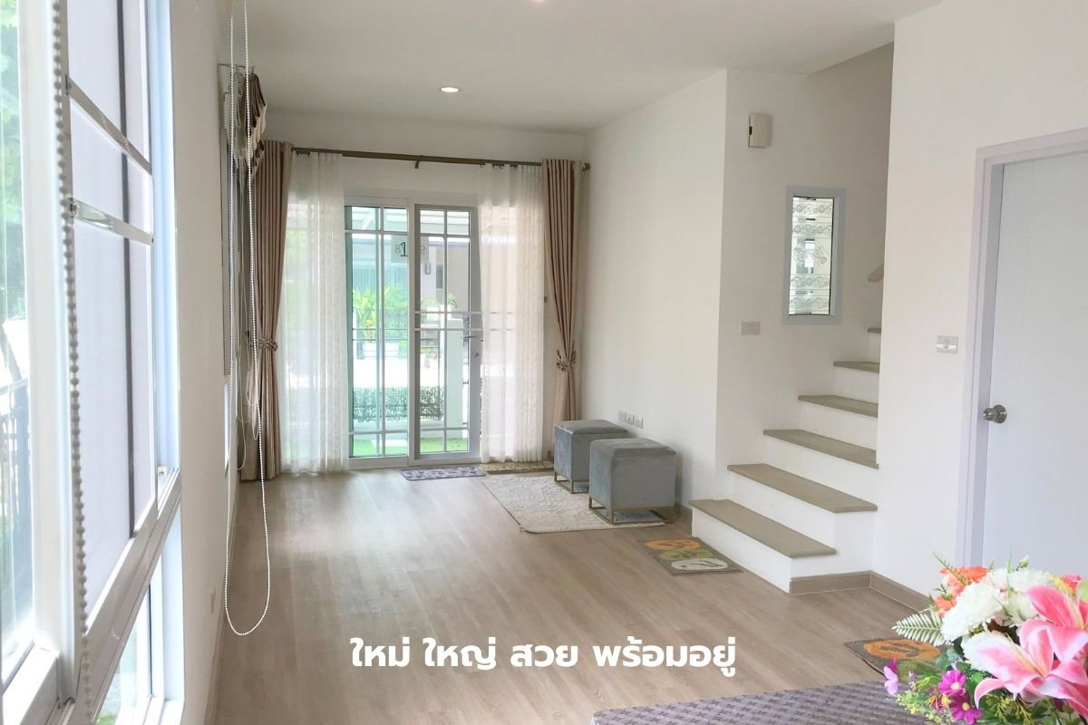 รูป 🏡 บ้านเช่าหลังมุม ใหม่ ใหญ่ สวย ใกล้ MRT หลักสอง เข้าสาทรง่าย | M Life บางแค–สาทร - รูปที่ 5/22