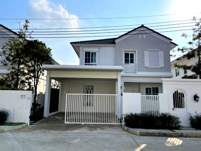 เช่าบ้านเดี่ยว มาร์เก็ต วิลเลจ สุวรรณภูมิ : ME2500465 ให้เช่าบ้านเดี่ยว 2 ชั้น ชัยพฤกษ์ บางนา กม 15 บ้านสวยพร้อมอยู่
