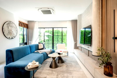 Houses for rent TRIAMUDOMSUKSANIMKLAO SCHOOL : P0867/[For Rent] Nantawan Rama 9 – New Krungthep Kreetha | Luxury French Eclectic Villa