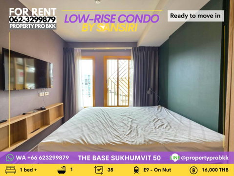 🌟 ให้เช่า | 1 ห้องนอน PLUS + ห้องทำงาน 📍 The Base Sukhumvit 50 | อ่อนนุช