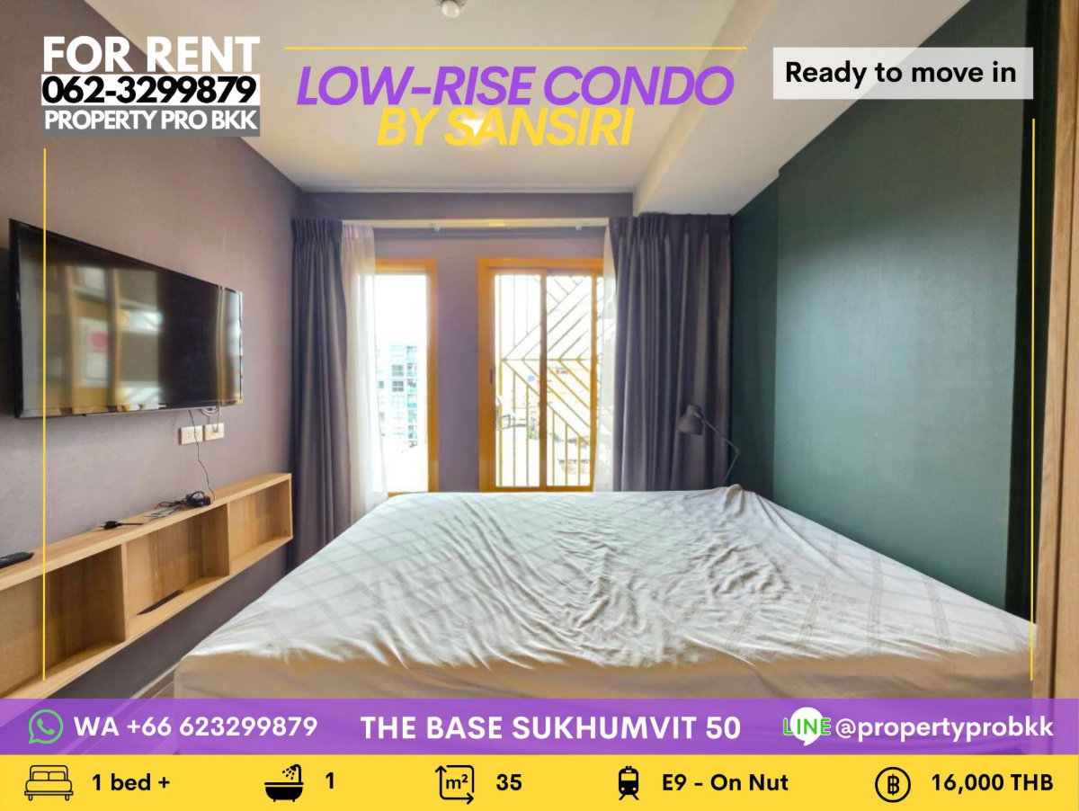 รูป 🌟 ให้เช่า | 1 ห้องนอน PLUS + ห้องทำงาน 📍 The Base Sukhumvit 50 | อ่อนนุช - รูปที่ 1/21