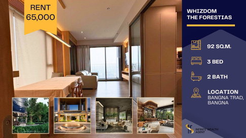 🔥Huge discount! Whizdom The Forestias 3Bed 92sqm High floor Forest view🌳 | 65K (Was 80K) | Fully furnished corner unit. DM to view!📲
