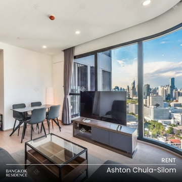 เช่าคอนโด⭐Ashton Chula-Silom 2นอน 55ตร.ม. 50k 💫 ห้องชั้นสูง วิวสวยโล่งไม่บล็อค ใกล้ MRT สามย่าน 