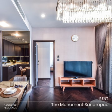 เช่าคอนโด 💎 The Monument Sanampao 1นอน 48ตร.ม. 37k 🍃 ห้องสวย โปร่งโล่งสบาย พร้อมเฟอร์ครบ ใกล้ BTS สนามเป้า  