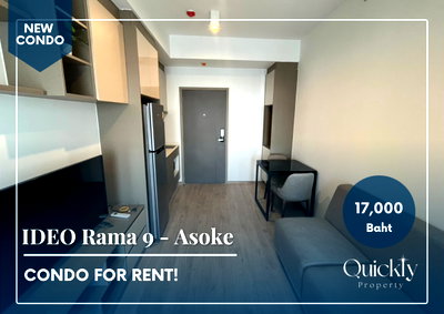 Condos for rent : IDEO Rama 9 - Asoke | Price 17,000 THB | Beautiful room, great location, fully furnished, ready to move in.