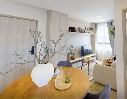 D condo air Lat Krabang 1 BR plus wide area, free transfer fee, with electrical appliances.