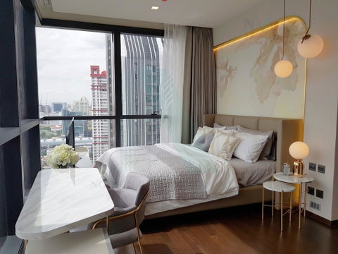 🚩 For Rent Condo THE LINE RATCHATHEWI Building 1, Floor 27,2 bed room, Room size 80 sqm