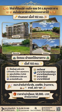 ให้เช่าที่ดินเปล่า แบริ่ง ซอย 54 จ.สมุทรปราการ
