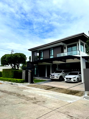 เช่าบ้านเดี่ยว ถนนจตุโชติ : U1295 ให้เช่าบ้านเดี่ยว 2 ชั้น หมู่บ้านมัณฑนาเลควัชรพล Mantana Lake Watcharapol บ้านหรูขนาด100ตารางวา สุขาภิบาล 5 สายไหม ออเงิน เฟอร์ครบพร้อมอยู่ 