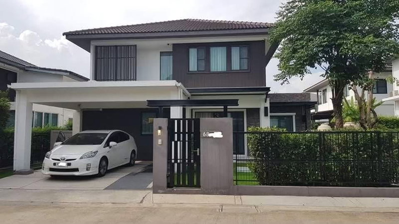 บ้านเดี่ยวให้เช่า : บ้านเดี่ยว มัณฑนา บางนา กม.7  บ้านพร้อมอยู่ 