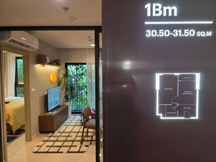 รูป 🔥HOT UNIT🔥 1Bedroom River view 4.09MB การันตรีจากเซลล์โครงการ  - รูปที่ 2/10
