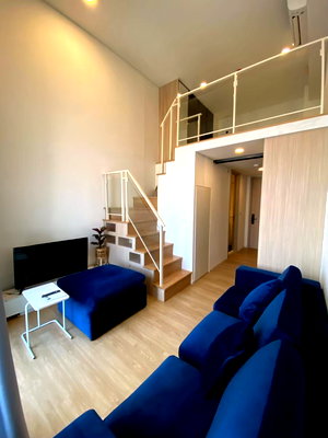 Condos for rent : P1151 Condo for rent Siamese Rama9, Duplex room, size 37.5 sq.m. Beautiful room, fully furnished, with washing machine, ready to move in.
