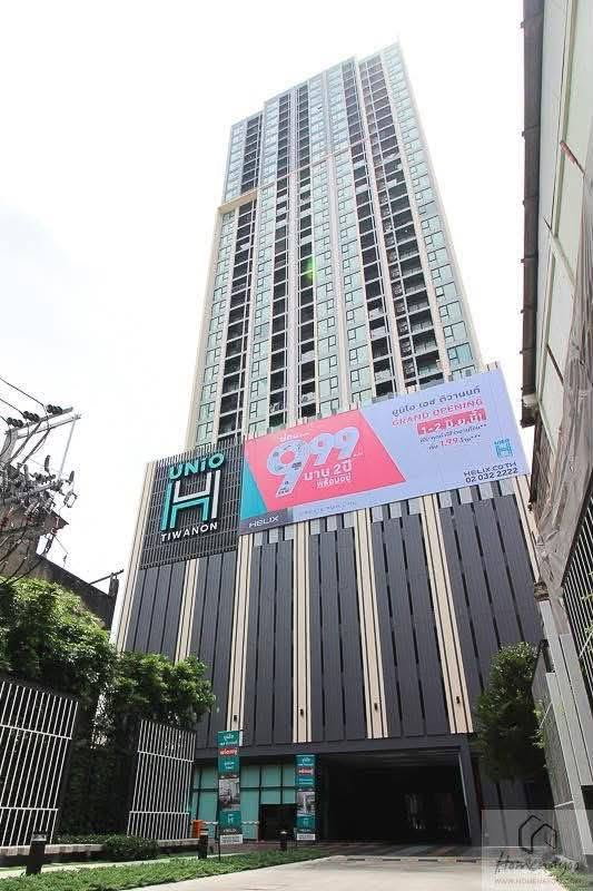 รูป ให้เช่า UNIO H Tiwanon ** 13,000 บ./ด. ** ขนาด 34.37 ตร.ม. 1ห้องนอน 1ห้องน้ำ ชั้น 11 - รูปที่ 5/5