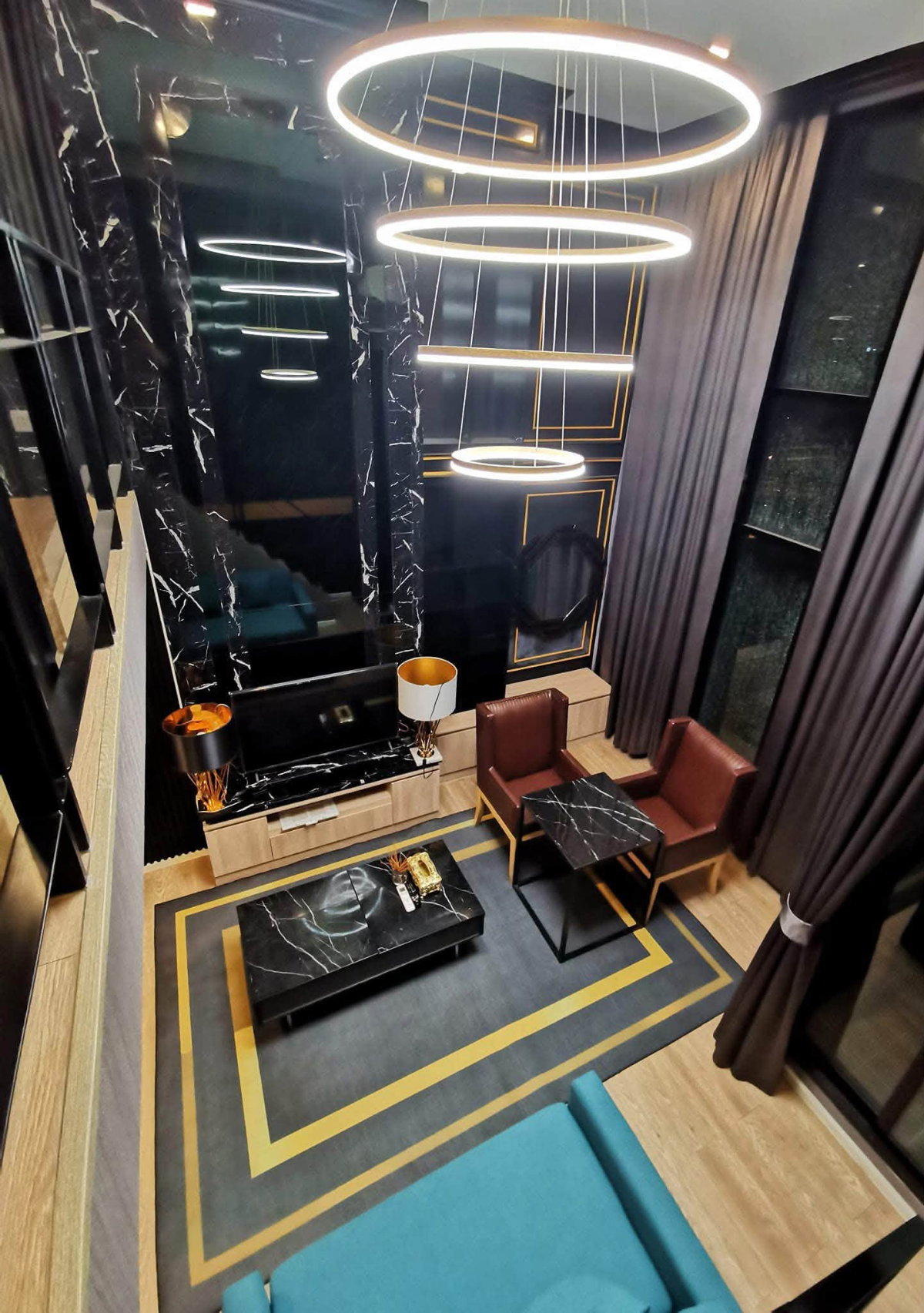 (FY068) ให้เช่า Modiz Sukhumvit 50 Duplex 42ตรม. เพดาน4.4ม. วิวแม่น้ำ 25K