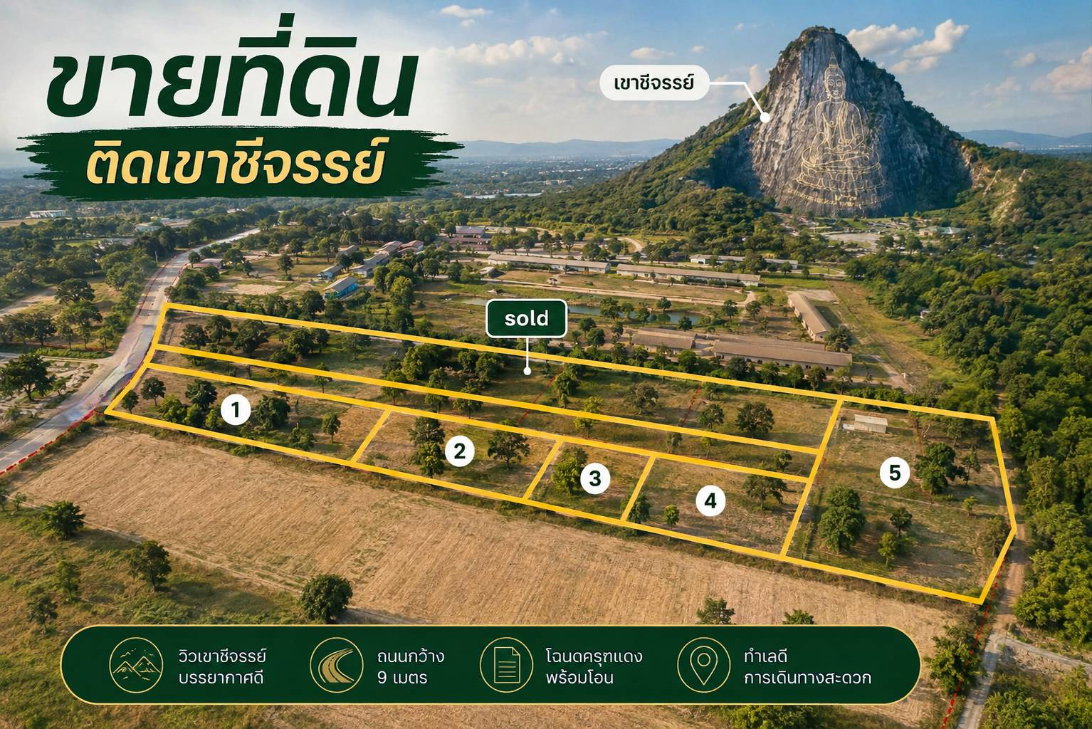 รูป ขายที่ดินเขาชีจรรย์ บรรยากาศร่มรื่น วิวภูเขา ขนาด 1 ไร่ ใกล้ Chee Chan Golf Resort  - รูปที่ 6/8