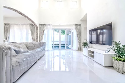 เช่าบ้านเดี่ยว ชลบุรี : Modern Pool Villa for Rent Chaiyaphrue East Pattaya 3Bedrooms
