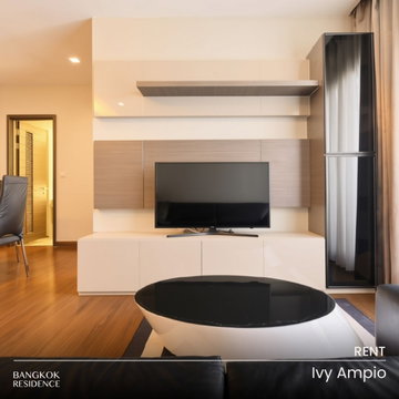 Rental Condo 🌃 Ivy Ampio, 2BR 76 sq.m. 50K ✨ Spacious and Airy Unit, Near MRT Thailand Cultural Centre