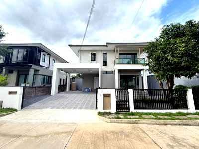 Houses for sale Pathumthani : 🏡🔥 Beautiful Corner Detached House | Tiwanon–Chaeng Watthana 💰 THB 5.29M | FREE Transfer Fee!!! | South-Facing Frontage