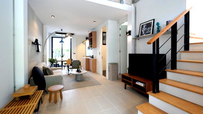 เช่าทาวน์โฮม วิทยาลัยพณิชยการอินทราชัย : LTHC16067 - Townhome for Rent Soonvijai | 140 sq.m. | 20 sq.wah | 2 Bed 3 Bath | 68K | ทาวน์โฮมให้เช่า ซอยศูนย์วิจัย