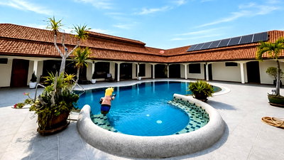 บ้านเดี่ยว หนองปรือ ชลบุรี : 1 rai 6 Bed Pool Villa for Sale Thung Klom Tan Man East Pattaya
